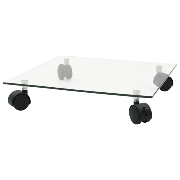 Ratastega kandilised taimealused, karastatud klaas, 2 tk, 35 x 35 cm – 2