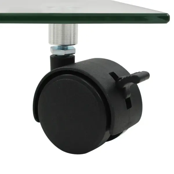 Ratastega kandilised taimealused, karastatud klaas, 2 tk, 35 x 35 cm – 5