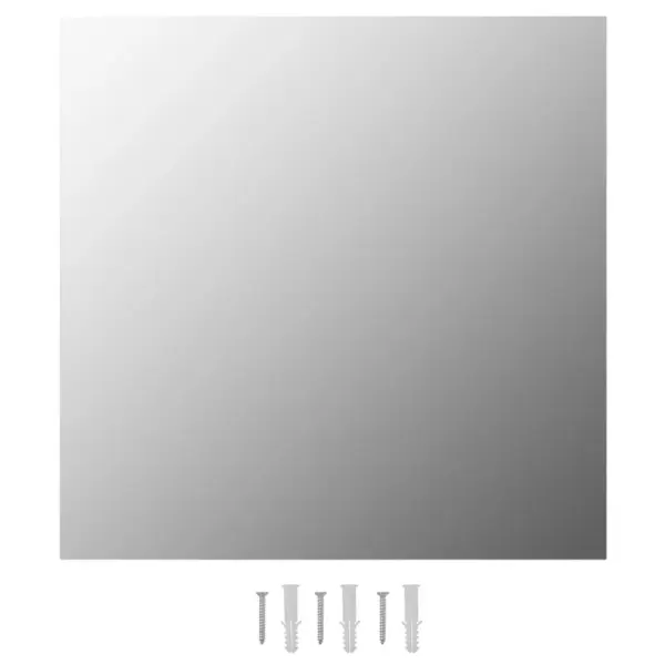 Kandilised seinapeeglid, 2 tk, klaas, hõbedane, 40 x 40 cm – 2