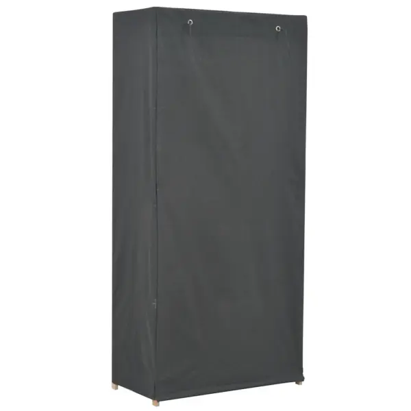 Kangast garderoob riiulite ja riputuspuuga, hall, 79 x 40 x 170 cm - 3