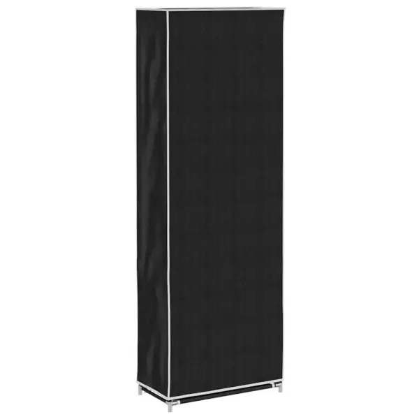Kangast jalatsikapp lukkudega kattega, 8 riiulit, must, 57 x 29 x 162 cm – 6