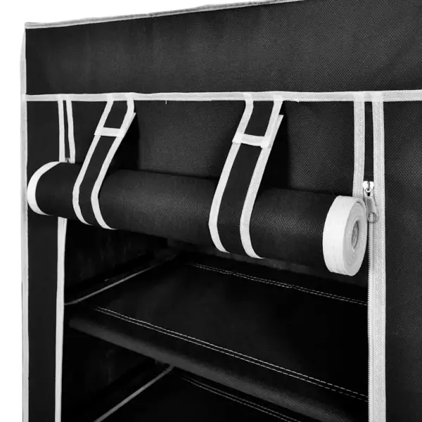 5 riiuliga kangast kingakapp, must, 58 x 28 x 106 cm – 7