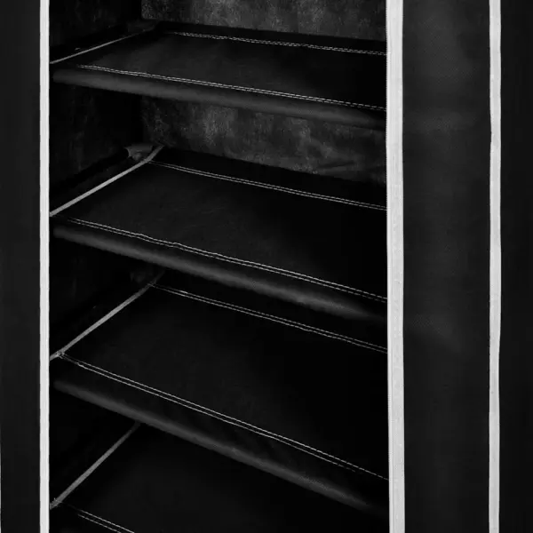 5 riiuliga kangast kingakapp, must, 58 x 28 x 106 cm – 8
