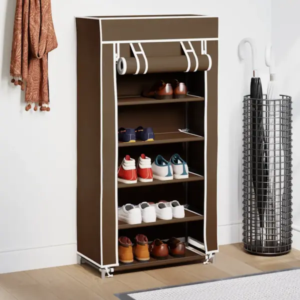 Kangast kingakapp 5 riiuliga, pruun, 58 x 28 x 106 cm – 3