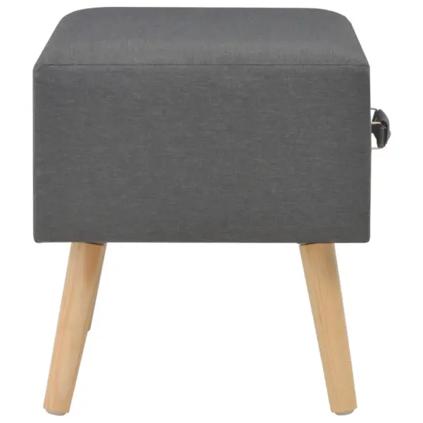 Tumehallid kangast öökapid ühe sahtliga, 2 tk, männipuidust jalgadel, 40 x 35 x 40 cm – 6