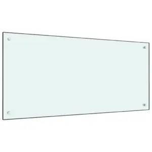 Karastatud klaasist köögitagaseina pritsmekaitse, piimvalge, 100 x 50 cm, 6 mm
