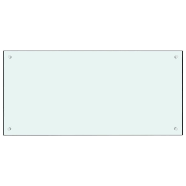 Karastatud klaasist köögitagaseina pritsmekaitse, piimvalge, 100 x 50 cm, 6 mm – 2