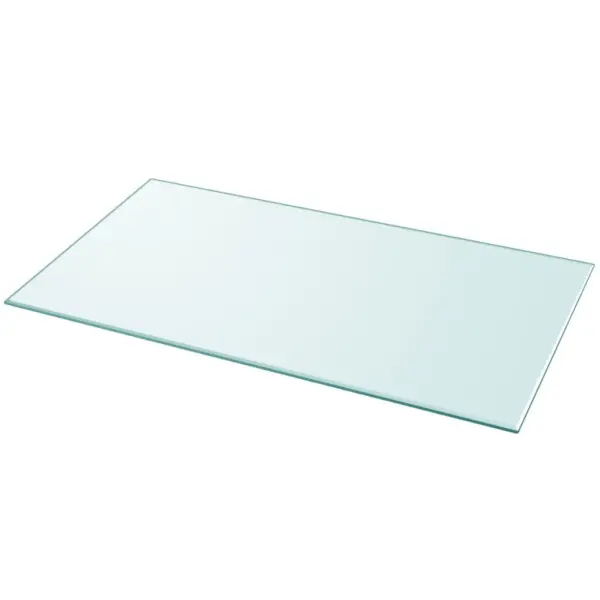 Ristkülikukujuline karastatud klaasist lauaplaat, läbipaistev, 120 x 65 cm, 8 mm – 2