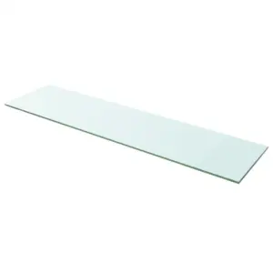 Klaasist riiuliplaat läbipaistev karastatud klaas, 100 x 25 cm, 8 mm, kandevõime 15 kg