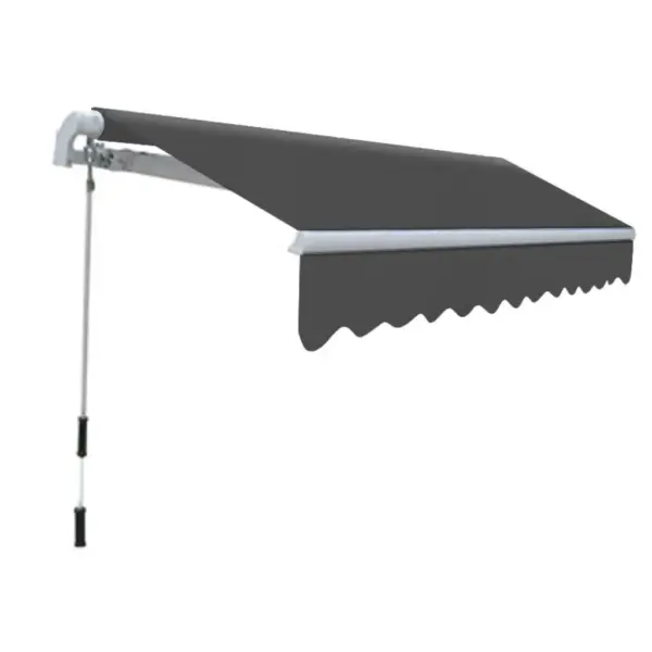 Kokkupandav käsitsi juhitav terrassivarikatus, 300 cm, antratsiithall - 2