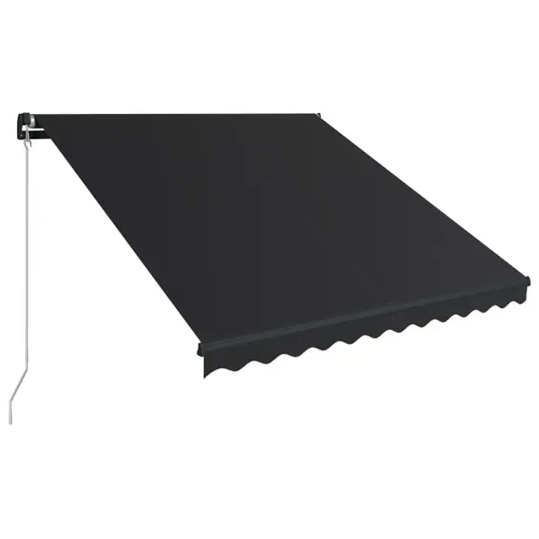 Käsitsi sissetõmmatav terrassivarikatus, 350 x 250 cm, antratsiithall – 2