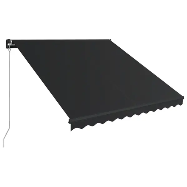 Käsitsi sissetõmmatav terrassivarikatus LED-valgustusega, 300 x 250 cm, antratsiithall – 3