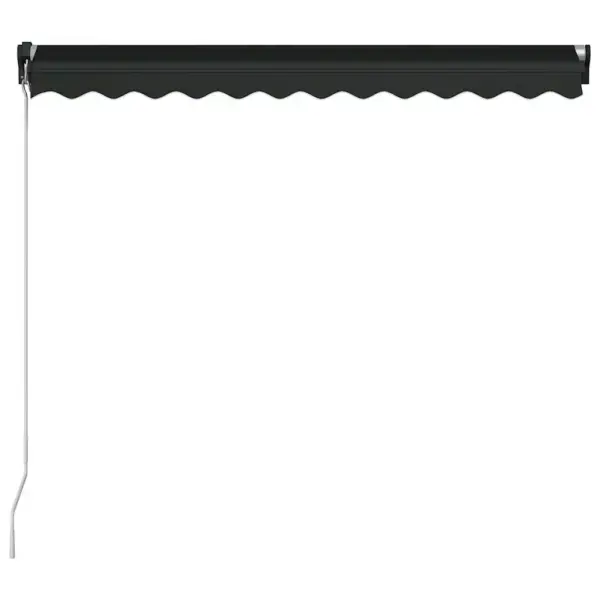 Käsitsi sissetõmmatav terrassivarikatus LED-valgustusega, 300 x 250 cm, antratsiithall – 5