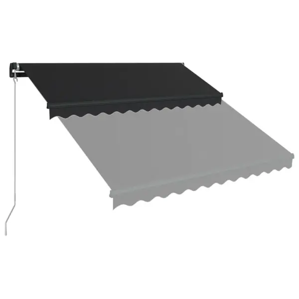 Käsitsi sissetõmmatav terrassivarikatus, 300 x 250 cm, antratsiithall kangas, alumiiniumraam – 3