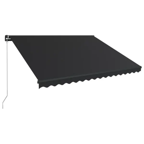 Käsitsi sissetõmmatav terrassivarikatus pulbervärvitud alumiiniumraamiga, 450 x 300 cm, antratsiithall – 2