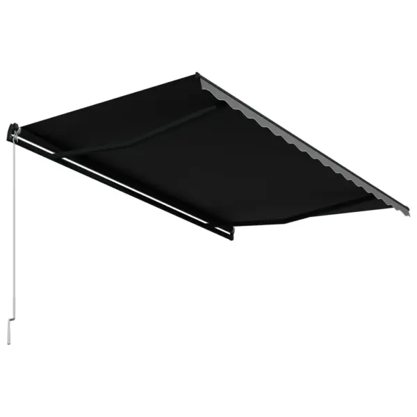 Käsitsi sissetõmmatav terrassivarikatus pulbervärvitud alumiiniumraamiga, 450 x 300 cm, antratsiithall – 4