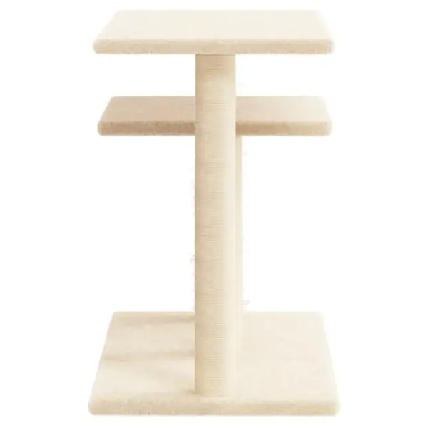 Kassi kraapimispuu platvormidega, kreemjasvalge, 60 x 34,5 x 62,5 cm – 4