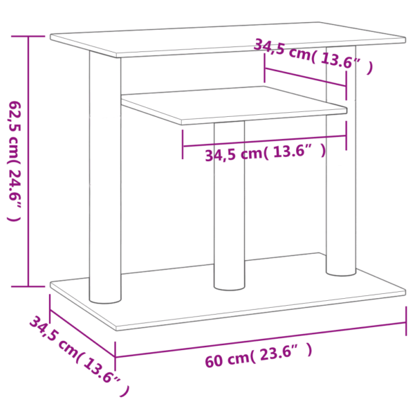 Kassi kraapimispuu platvormidega, kreemjasvalge, 60 x 34,5 x 62,5 cm – 6