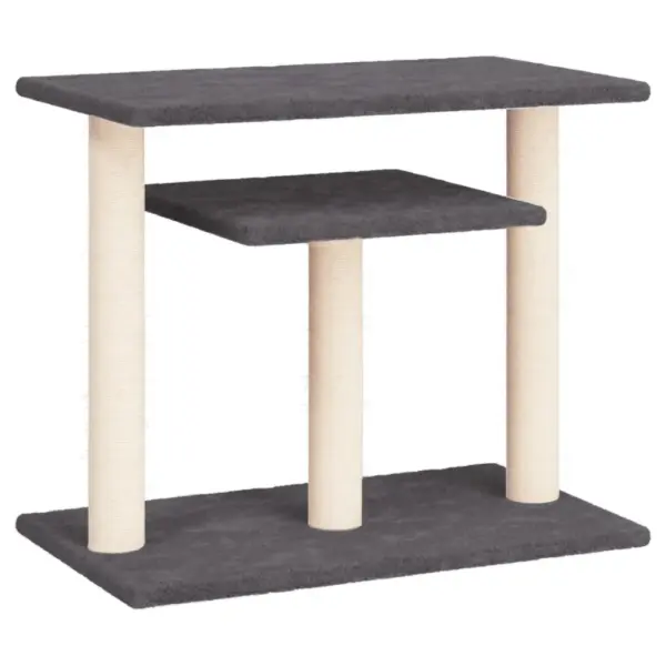 Kassi kraapimispuu platvormidega, tumehall, 60 x 34,5 x 62,5 cm – 2