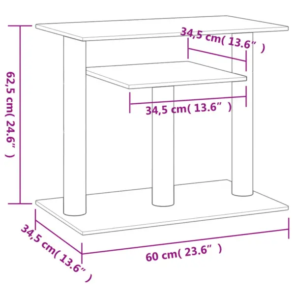 Kassi kraapimispuu platvormidega, tumehall, 60 x 34,5 x 62,5 cm – 6