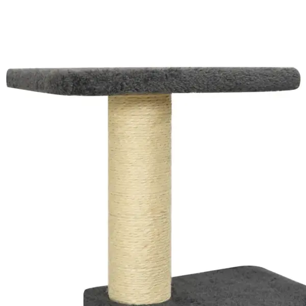 Kassimaja ja kraapimispuu sisalpostidega, tumehall, 66 x 41 x 118,5 cm – 7