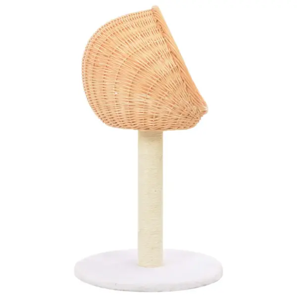 Kassimaja kraapimispostiga, pajupuidust korvi ja eemaldatava padjaga, 73 cm – 3
