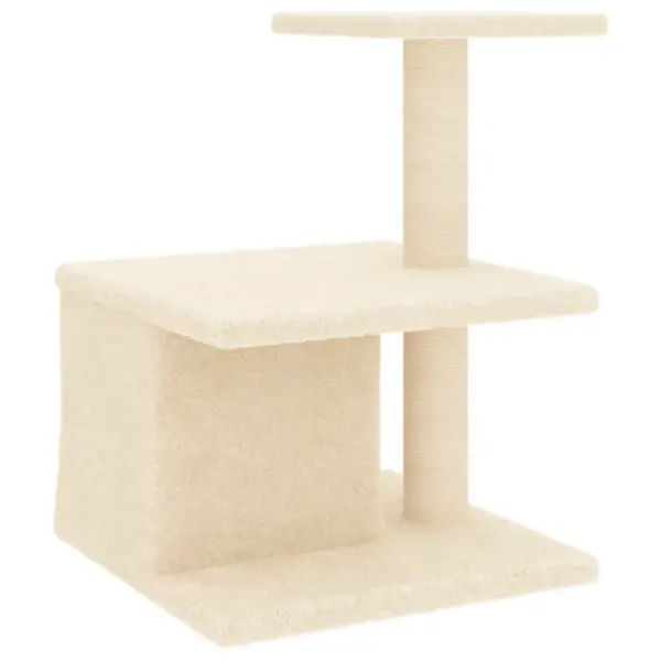 Kassimaja sisalpostidega kraapimispuu, kreemjasvalge, 42 x 34,5 x 48 cm – 5