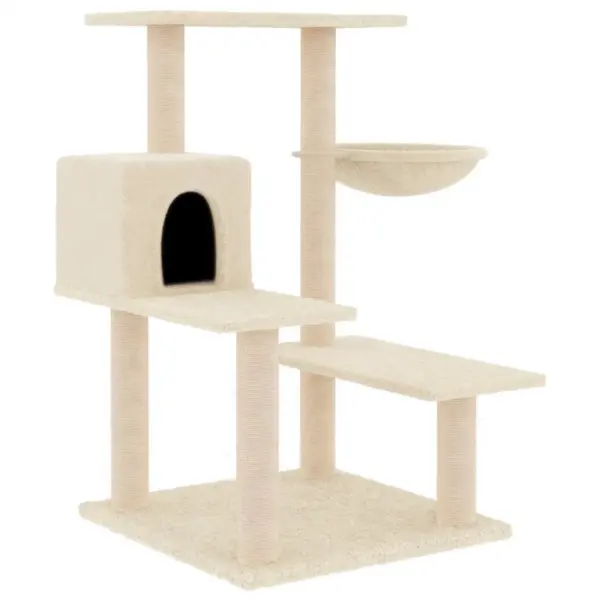 Kassimaja sisalpostidega, kreemjasvalge, 72,5 x 59,5 x 82,5 cm - 2