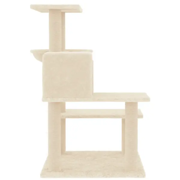 Kassimaja sisalpostidega, kreemjasvalge, 72,5 x 59,5 x 82,5 cm - 4