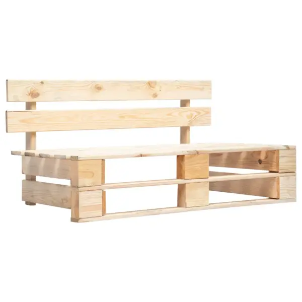 Kaubaalusdiivan punaste patjadega, immutatud männipuit, 2-kohaline, 110 x 66 x 65 cm – 3