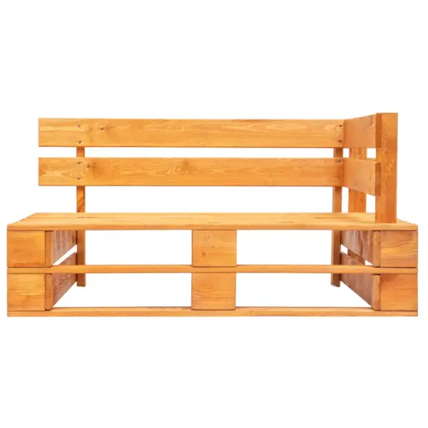 Kaubaalustest 2-kohaline aiadiivan hallide patjadega, kuldpruun immutatud männipuit, 110 x 66 x 65 cm – 4