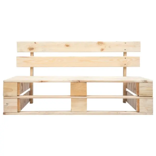 Kaubaalustest 2-kohaline aiadiivan paksude hallide patjadega, naturaalne immutatud männipuit, 110 x 66 x 65 cm – 4