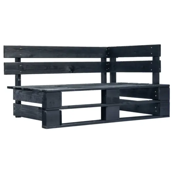 Kaubaalustest 2-kohaline aiadiivan punaste patjadega, must immutatud männipuit, 110 x 66 x 65 cm – 3