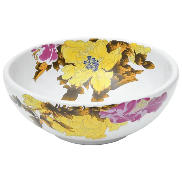 Ümar tööpinnale paigaldatav keraamiline valamu, mitmevärviline, 41 x 14 cm – 3