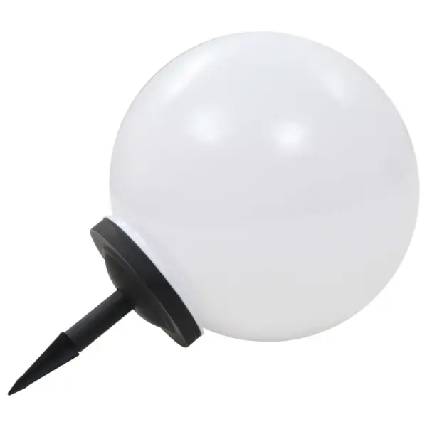 Õue kerakujulised LED päikeselambid RGB valgusega, 2 tk, valge, 40 cm – 4
