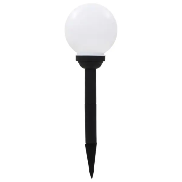 LED päikeselambid õue, kerakujulised 20 cm RGB, 6 tk, valge – 2