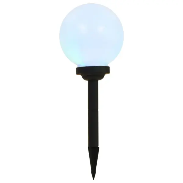 LED päikeselambid õue, kerakujulised 20 cm RGB, 6 tk, valge – 3