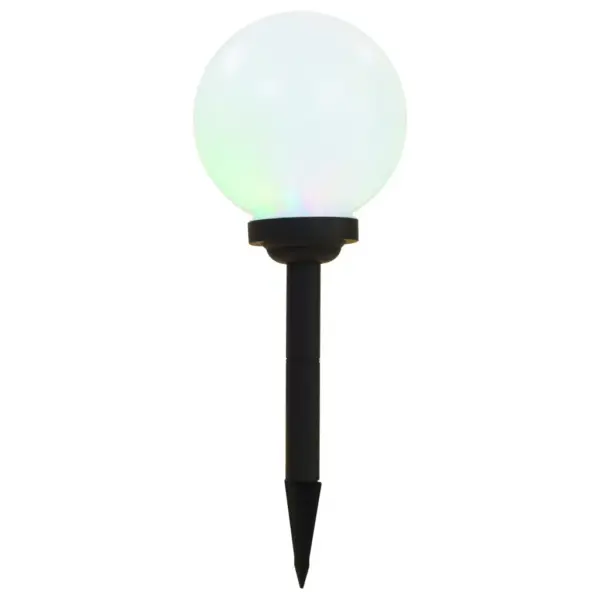 LED päikeselambid õue, kerakujulised 20 cm RGB, 6 tk, valge – 4