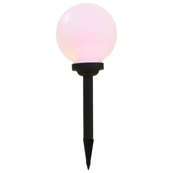 LED päikeselambid õue, kerakujulised 20 cm RGB, 6 tk, valge – 5