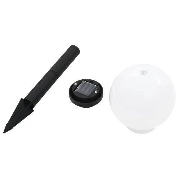 LED päikeselambid õue, kerakujulised 20 cm RGB, 6 tk, valge – 6