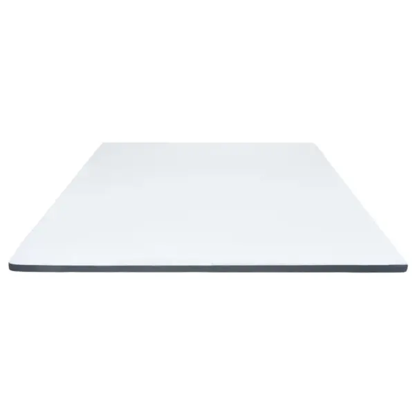 Keskmise pehmusega pealismadrats pestava kattega, 200 x 200 x 5 cm, valge/tumehall – 2
