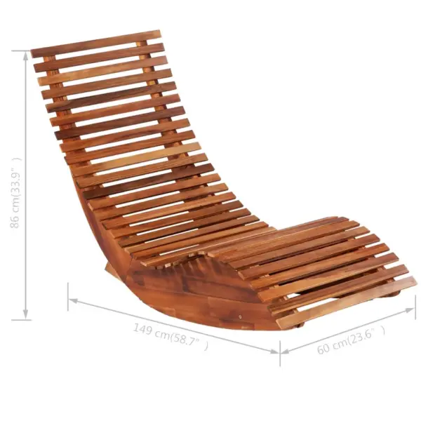 Kiikuvad akaatsiapuidust päevitustoolid, 2 tk, pruun, 149 x 60 x 86 cm – 5