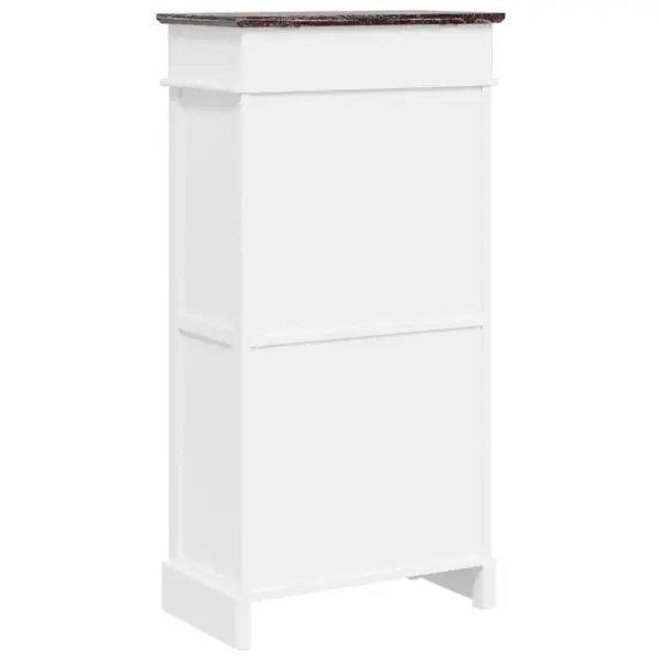 Kingakapp 2 kallutatava sahtliga, pruun ja valge Paulownia puit, 50 x 28 x 98 cm – 6