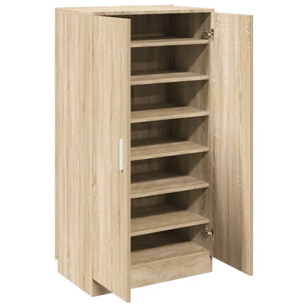 Kingakapp 7 riiuliga, tamm, tehispuit ja MDF, 55 x 35 x 108 cm – 3
