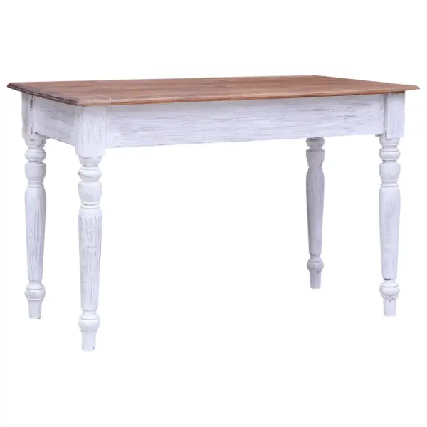 Kirjutuslaud 3 sahtliga, mahagonipuit, valge ja naturaalne, 117 x 57 x 75 cm – 4