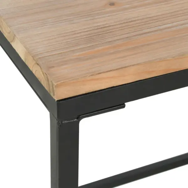 Tööstusliku stiiliga kirjutuslaud 3 sahtliga, nulupuidust lauaplaat ja must terasraam, 100 x 50 x 76 cm – 8