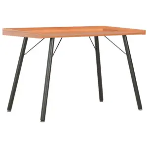 Kirjutuslaud kõrgete servadega, must ja pruun, 90 x 50 x 79 cm