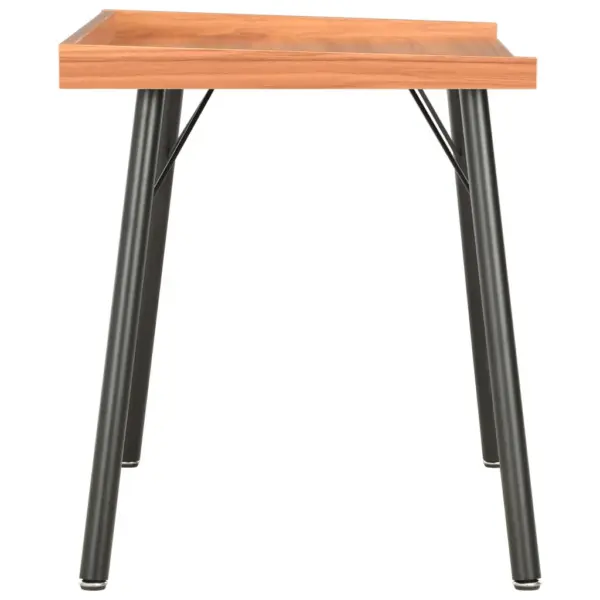 Kirjutuslaud kõrgete servadega, must ja pruun, 90 x 50 x 79 cm – 3
