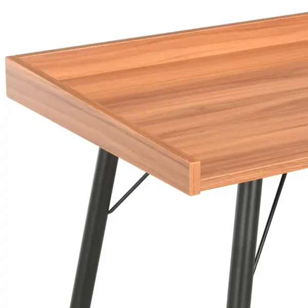 Kirjutuslaud kõrgete servadega, must ja pruun, 90 x 50 x 79 cm – 4