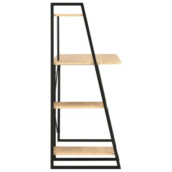 Kirjutuslaud riiulisüsteemiga, must ja tammevärvi, 102 x 50 x 117 cm – 3